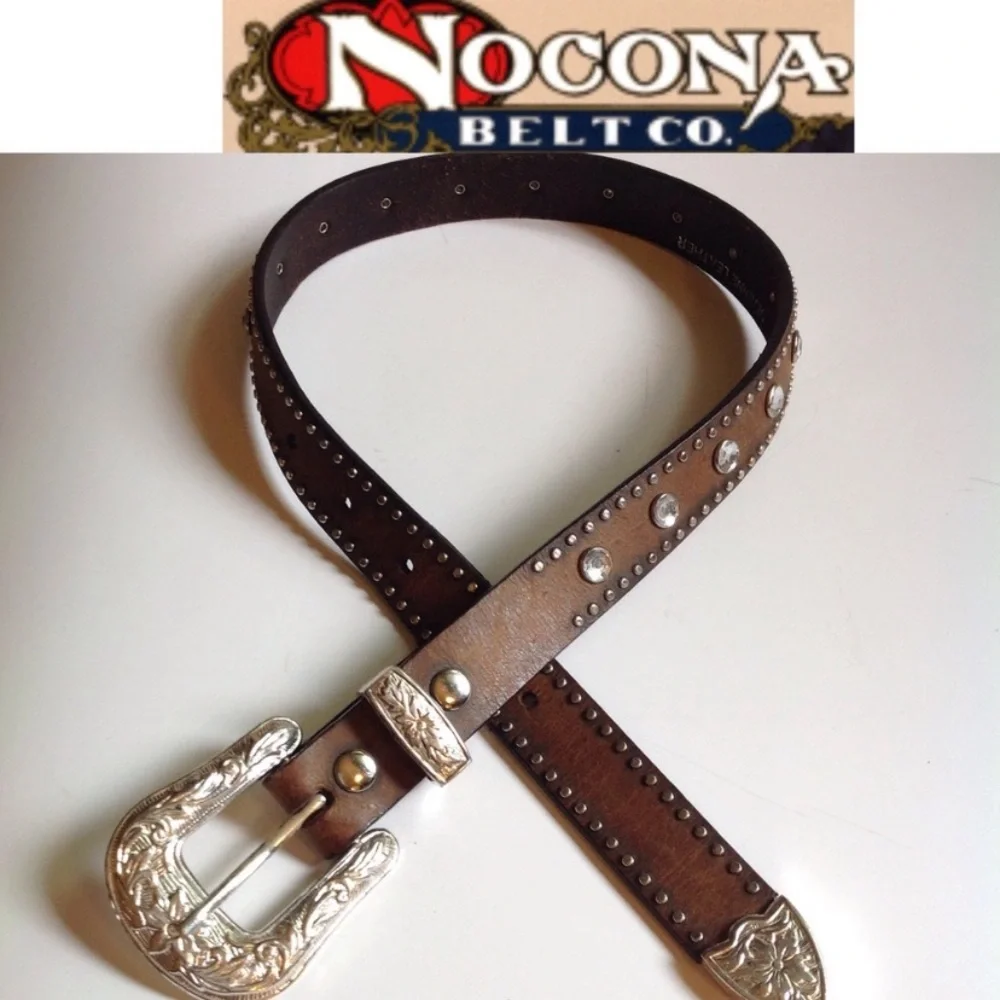 Nocona Kids Western Brown Leather Belt